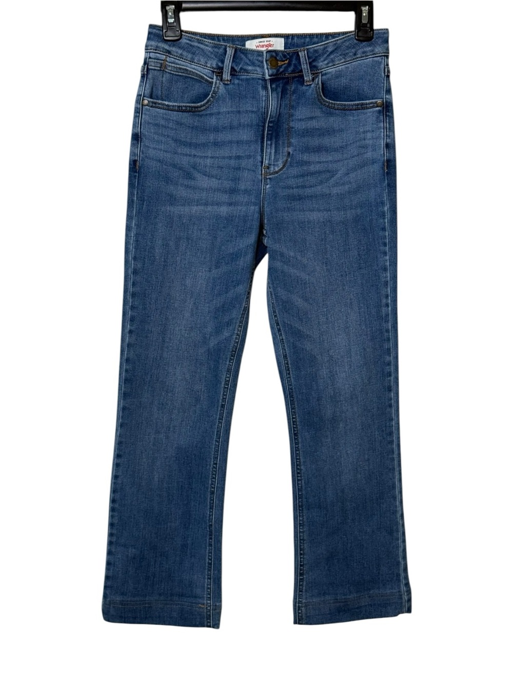 Wrangler High Rise Cropped Medium Wash Jeans Womens 4 / 27